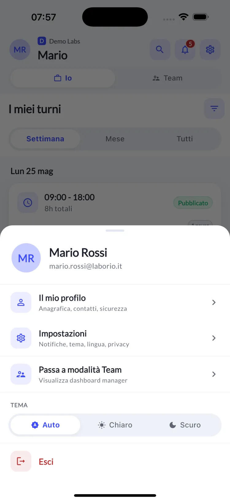Profilo & tema